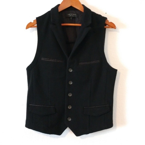 rag & bone Other - Rag & Bone black button down wool vest